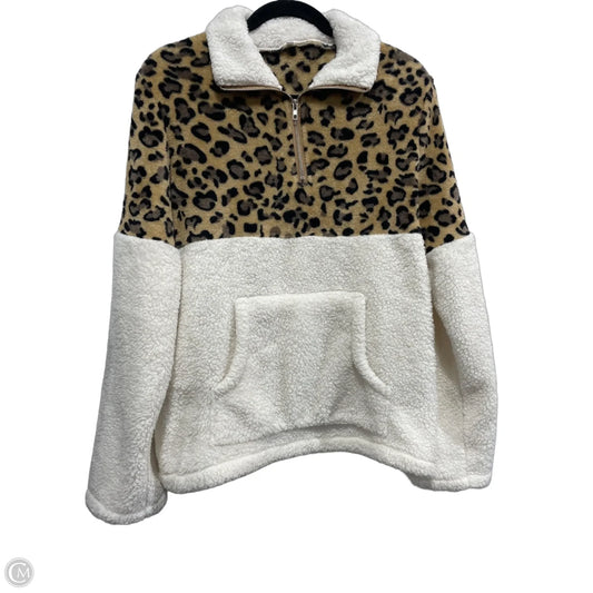 Jacket Faux Fur & Sherpa By Clothes Mentor In Animal Print, Size: L