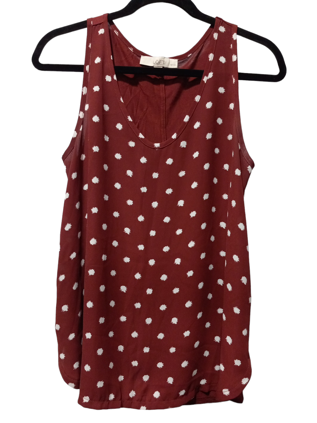 Red Blouse Sleeveless Loft, Size M