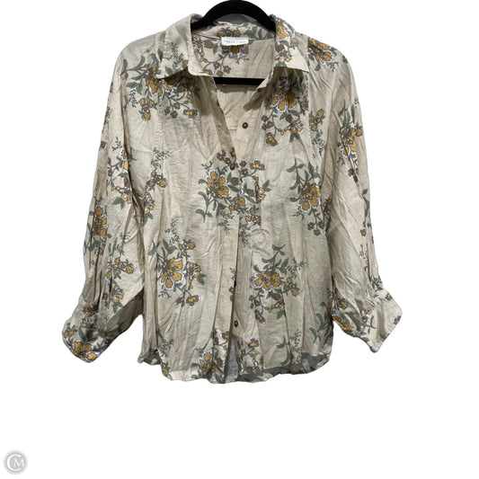 Blouse Long Sleeve By Entro In Floral Print, Size: S