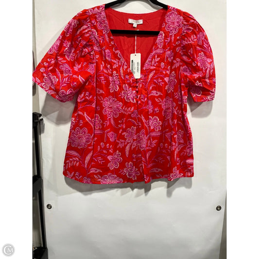 Blouse Short Sleeve By Clothes Mentor In Floral Print, Size: M