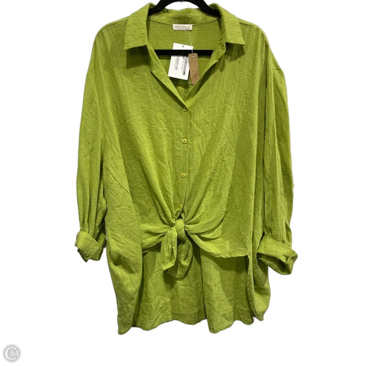 Top Long Sleeve By Miss Love In Green, Size: M