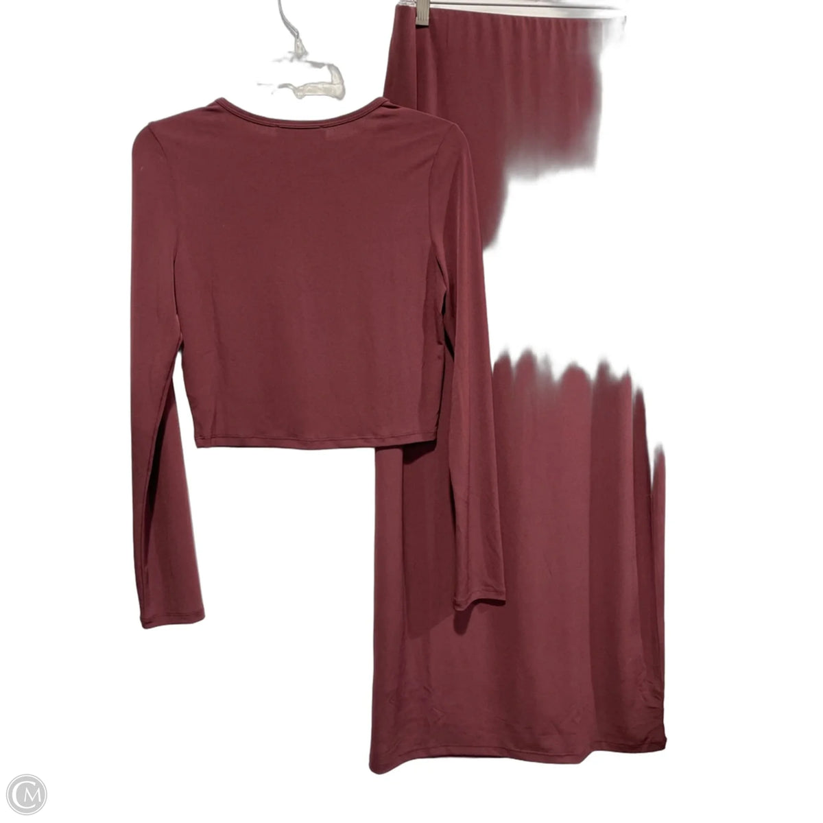 Skirt Set 2pc By Double Zero In Maroon, Size: L