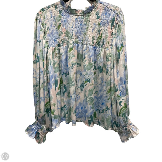 Blouse Long Sleeve By Entro In Floral Print, Size: S
