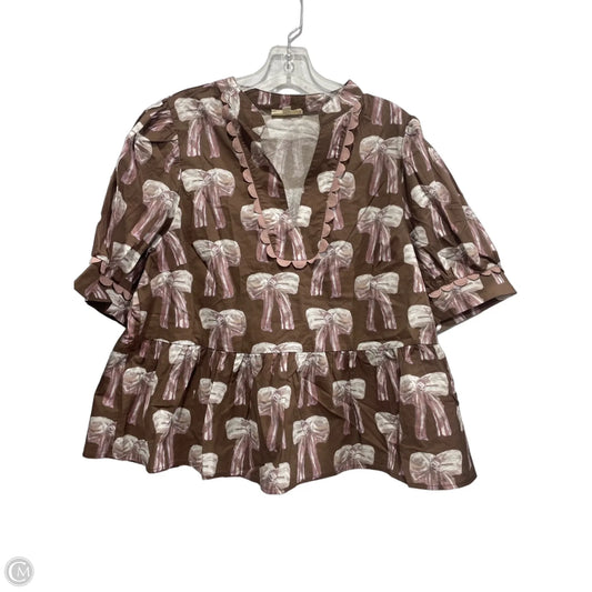 Top Short Sleeve By Entro In Multi-colored, Size: 1x