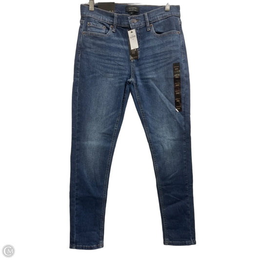 Jeans Skinny By Banana Republic In Blue Denim, Size: 0