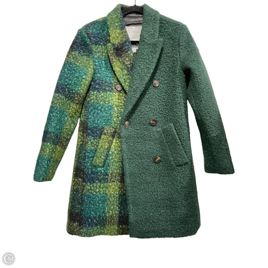 Coat Wool By Clothes Mentor In Green, Size: Sp