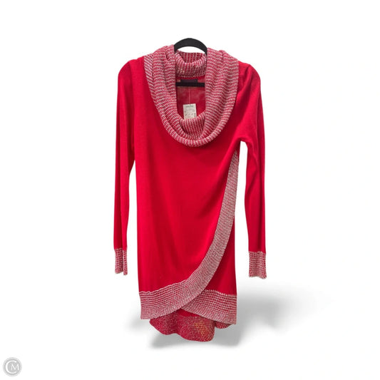 Top Long Sleeve Basic By Clothes Mentor In Red & Silver, Size: S