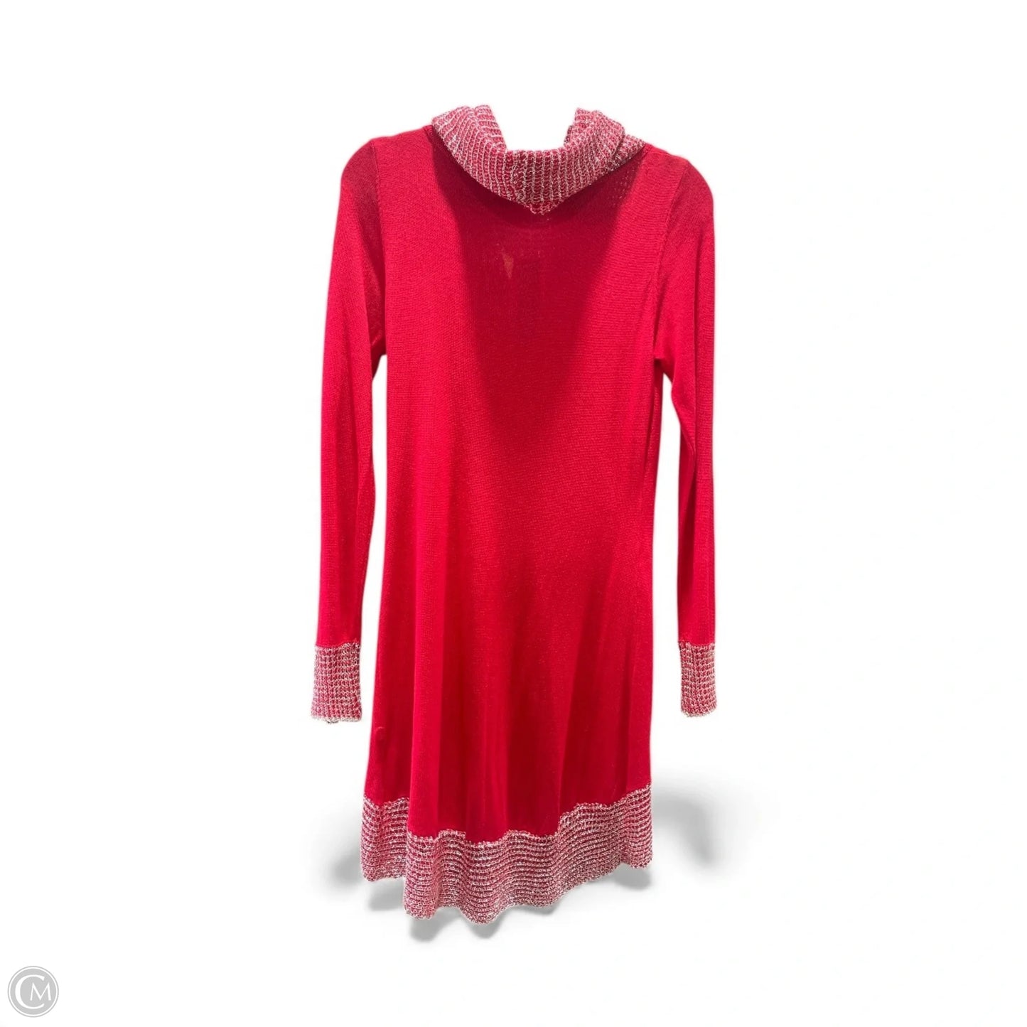 Top Long Sleeve Basic By Clothes Mentor In Red & Silver, Size: S