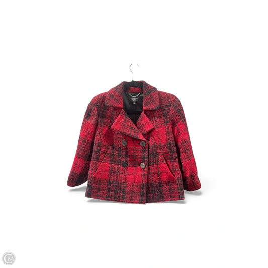Coat Wool By Talbots In Black & Red, Size: 6p