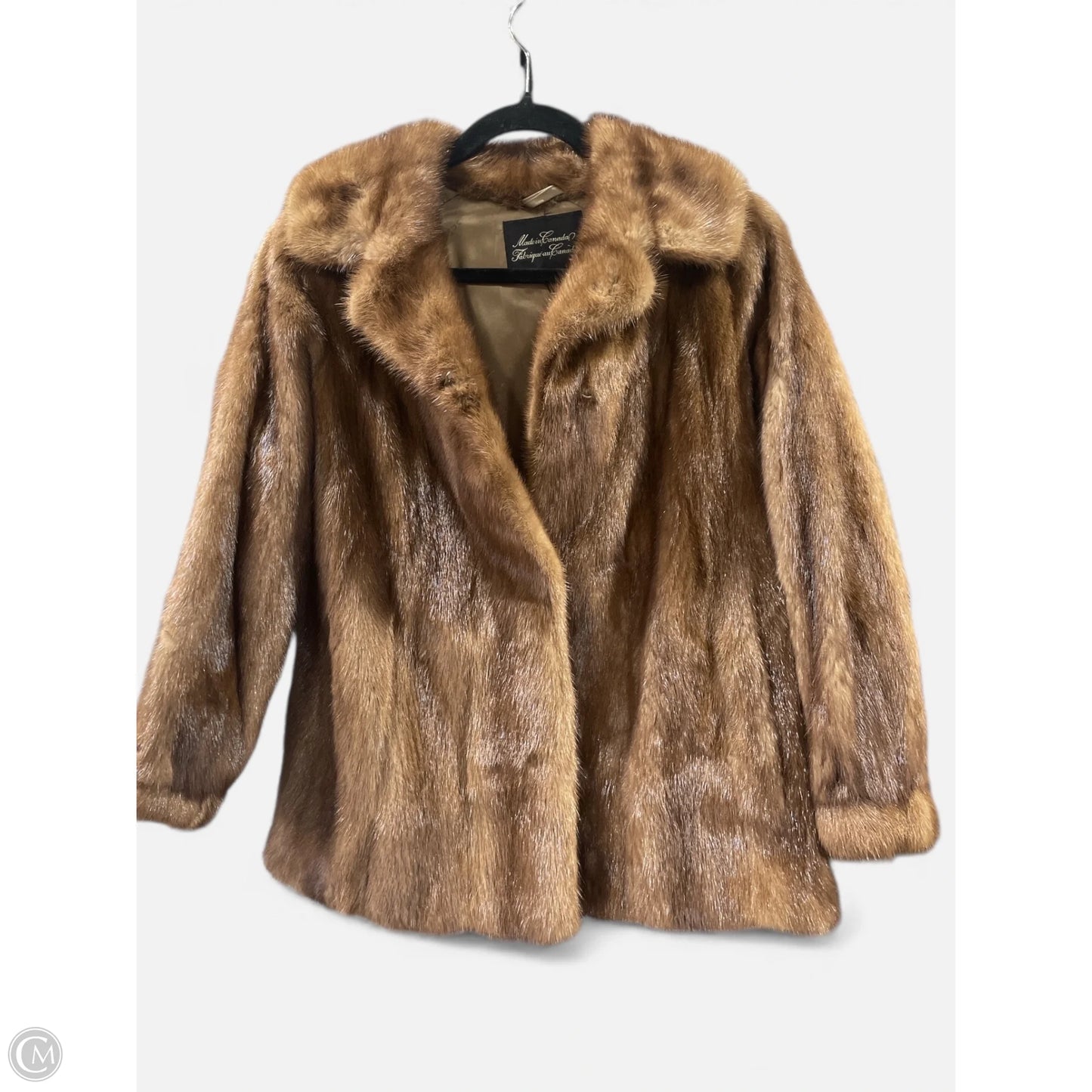 Coat Faux Fur & Sherpa By Clothes Mentor In Brown, Size: S