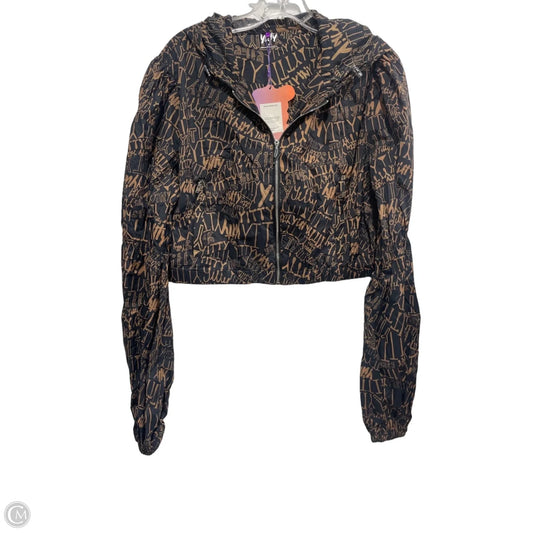 Athletic Jacket By Yitty In Black & Brown, Size: Xl