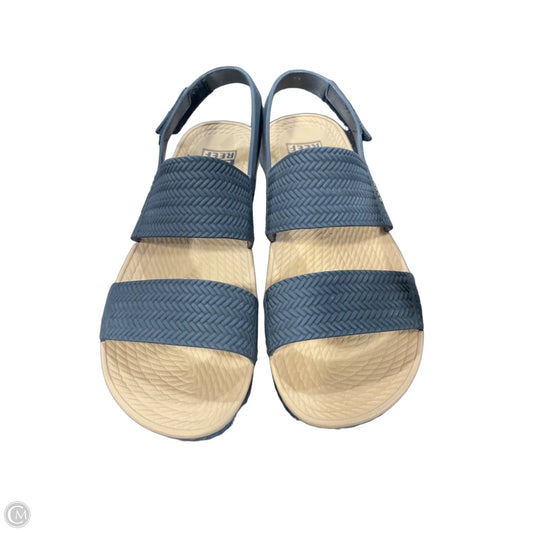 Sandals Flats By Reef In Black & Brown, Size: 9