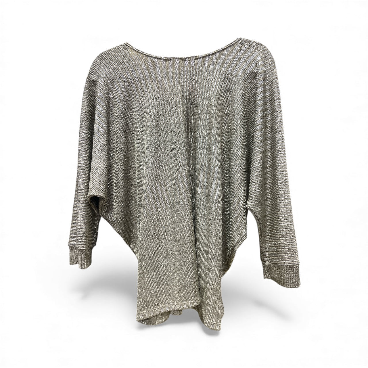 Top 3/4 Sleeve By Kim & Cami In Gold & Silver, Size:L
